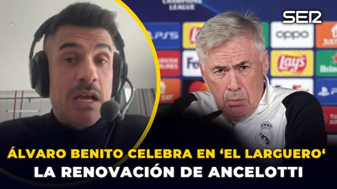 Álvaro Benito celebra la renovación de Ancelotti: &quot;Parece que por ponerte una careta de alguien más &#039;cabrón&#039; se otorga más mérito...&quot;