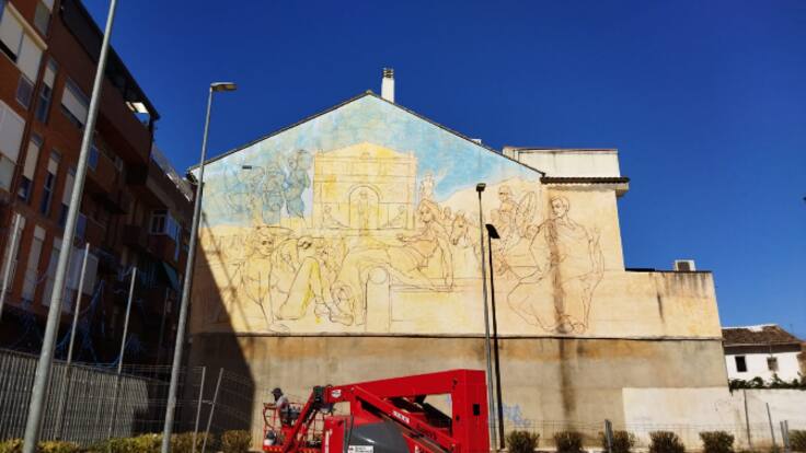 Emilia García, José Santamargarita y Josep Enric Boluda, miembros de la AAVV del Raval-Retorno, explican su nuevo acto reivindicativo