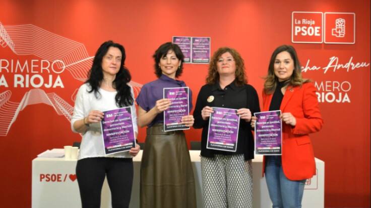 La Plataforma 8 de Marzo sale a la calle en Logroño en defensa de los derechos conquistados (06/03/2023)