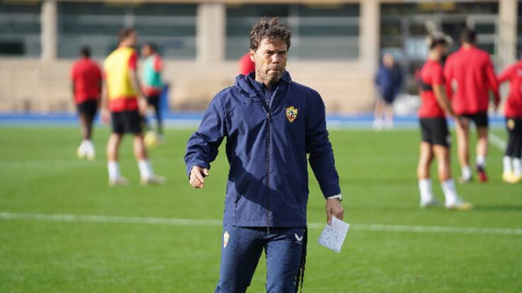 Rubi, en la previa del Sevilla-UD Almería