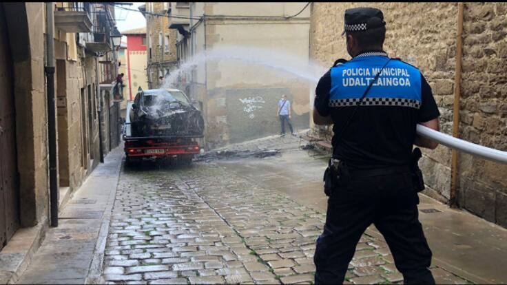 El jefe de Polica Municipal de Tafalla, Alfredo Ondarra, hace balance del servcio prestado en 2022 recogido en una memoria