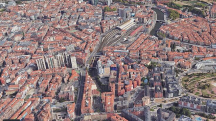 La cubierta de Abando acogerá un parque central de 3,5 hectáreas tras el soterramiento para la llegada del TAV a Bilbao