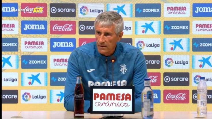 Quique Setién, entrenador del Villarreal, en la previa ante el Real Valladolid
