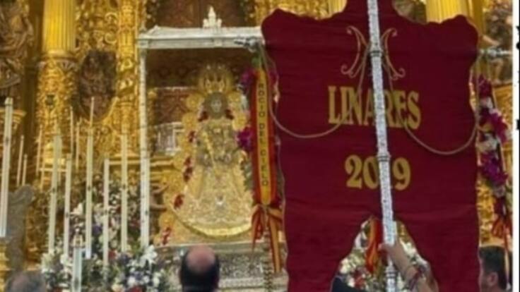 Antonio Jesús Murillo, hermano mayor de la Hermandad del Rocío de Linares. Camino 2023