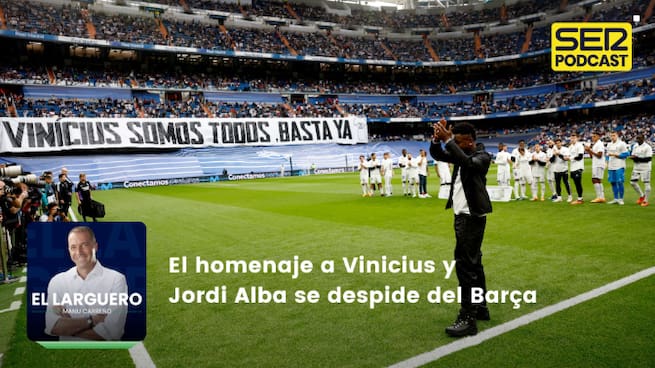 El homenaje a Vinicius y Jordi Alba se despide del Barça