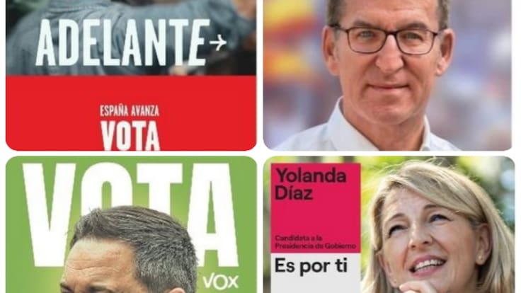 Los detalles que pasan desapercibidos en los carteles electorales pero que mandan un mensaje claro