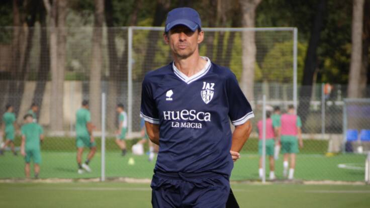 Ziganda en la previa del partido ante el Villarreal B