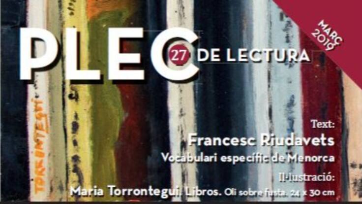 Plec de lectura 27. Francesc Riudavets. Vocabulari específic de Menorca
