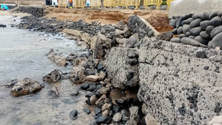 Teguise inicia la recuperación del muro de Pedro Barba, en La Graciosa