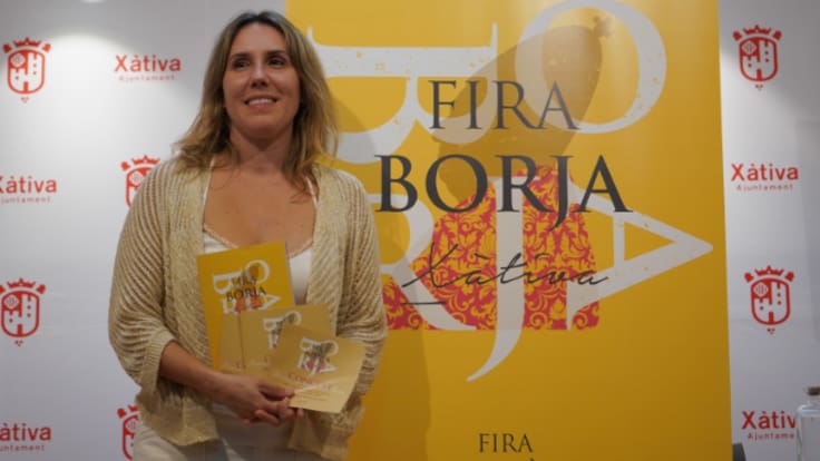 Presentación por la concejala Raquel Caballero de la Fira Borja de Xàtiva