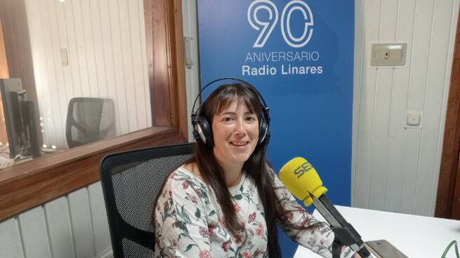 lola Suárez, presidenta de la asociación MamáTeta. Semana Mundial de la Lactancia Materna en Linares