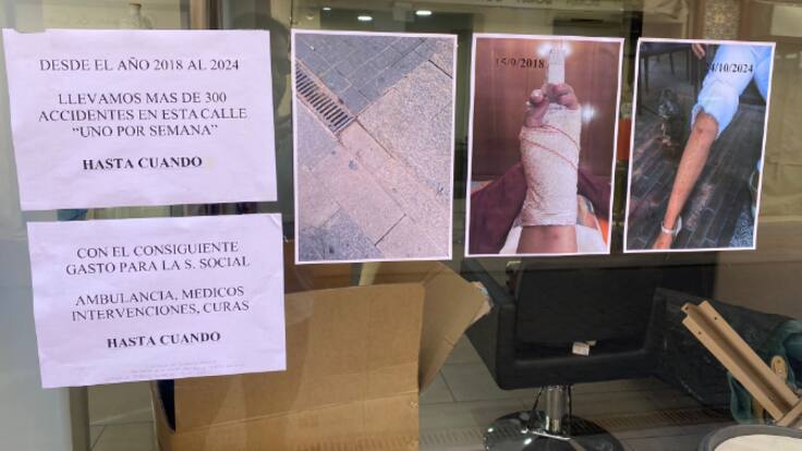 Vecinos hartos de las contínuas caídas en la calle Sant Pasqual de Gandia