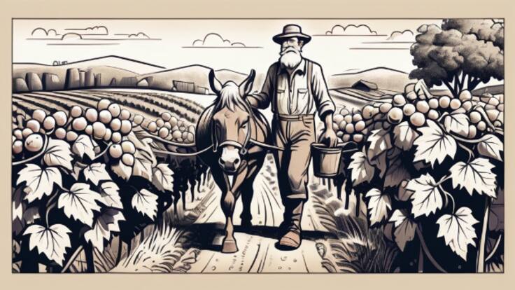 Rondalles i llegendes. Com s'introduï sa vinya