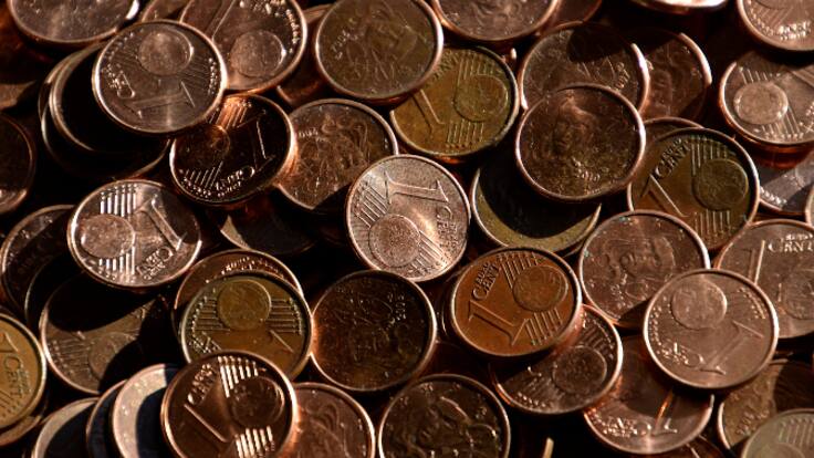La mayoría de europeos pide la desaparición de las monedas de uno y dos céntimos