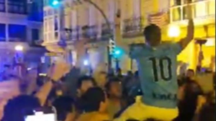 La Ertzaintza abre expediente a cuatro jugadores del Athletic por la fiesta improvisada de este lunes por el centro de Bilbao