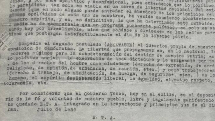 65 años de la primera acción de ETA: colocar unas ikurriñas en el Arenal de Bilbao