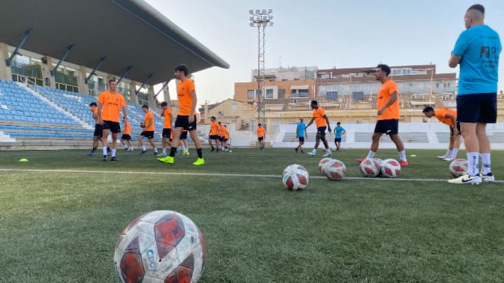 Entrevista al entrenador del CD Olímpic Marcos Camacho presentado al equipo