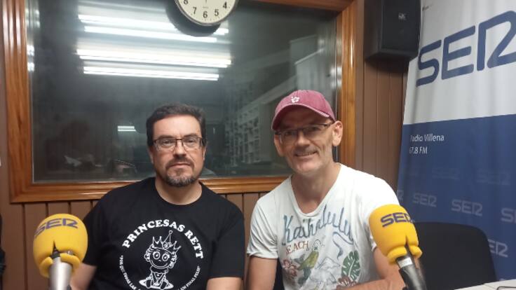 Pedro Muñoz y Santi Hdez, del Pumas Trail, en Radio Villena SER