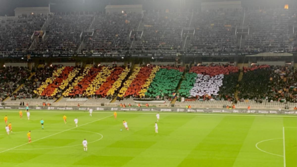 Especial Catalunya-Palestina des de l'Estadi Olímpic: "Tinc mig cor a Palestina i mig cor a Catalunya, i junts fan un sol cor"