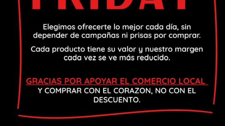 Pequeños comercios de Ribadeo deciden no participar en la campaña de Black Friday