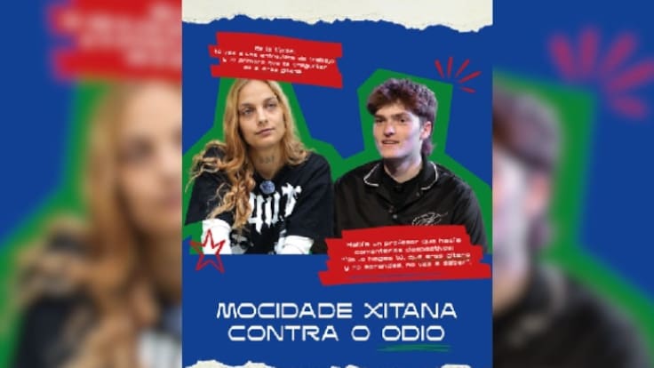 "Mocidade xitana contra o odio". Abraham Gavarri y Zafira Jiménez