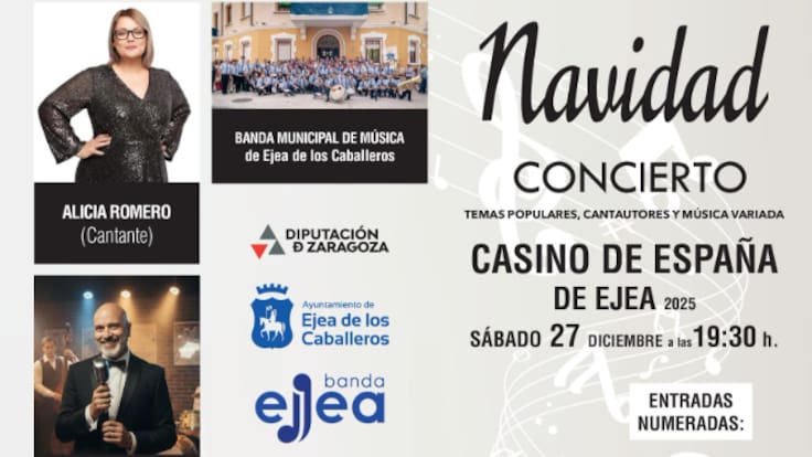 Concierto navideño de la Banda de Música de Ejea