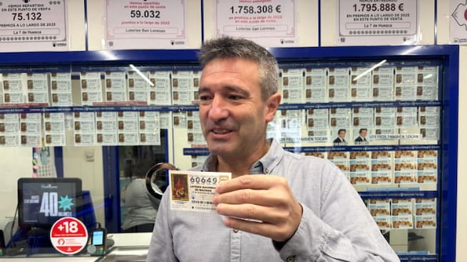 Fernando Alagón, loterio de la administración 7 de Huesca