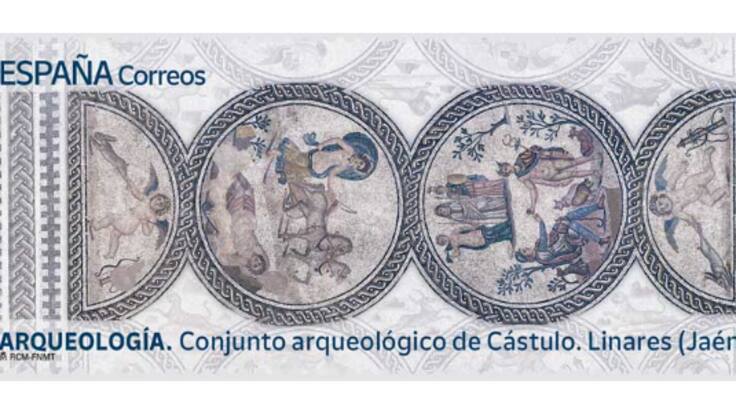 José Luis Córdoba, presidente del Círculo Filatélico y Numismático de Linares. Nuevo ello dedicado al Conjunto Arqueológico de Cástulo