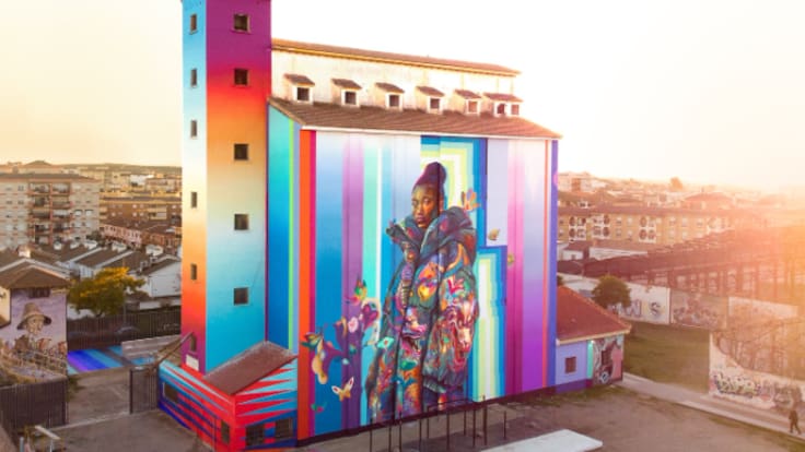 Entrevista a Murfin, autor del mural "Your Dreams" que engalana el edificio de el Silo del Cereal en Linares