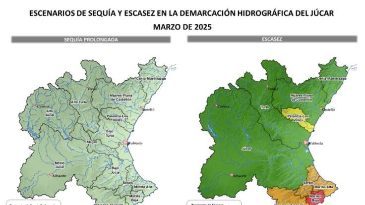 La Safor continúa en alerta por escasez de agua pese a la lluvia