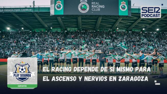 El Racing depende de sí mismo para el ascenso y nervios en Zaragoza