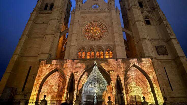 Los pormenores de cómo se gestó el nuevo vídeo que se proyecta sobre la Catedral de León (05/05/2025)