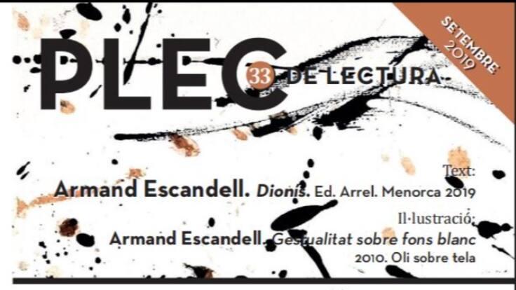 Plec de lectura 33. Armand Escandell