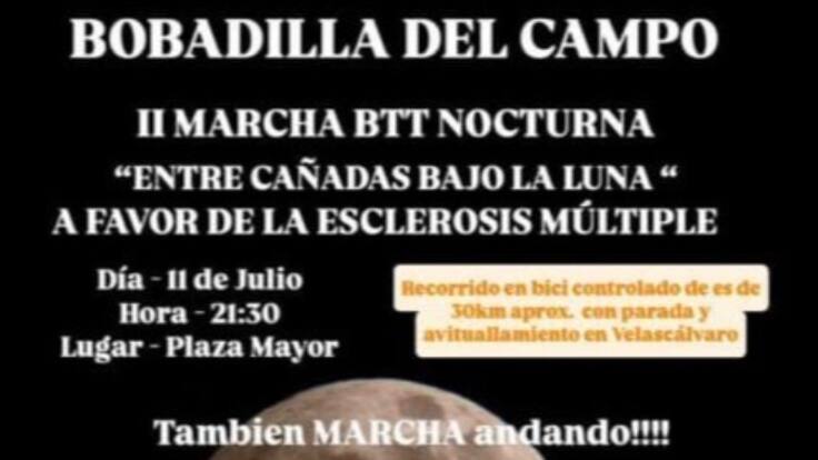 Bobadilla del Campo ultima su II Marcha nocturna BTT, en favor de la esclerosis múltiple