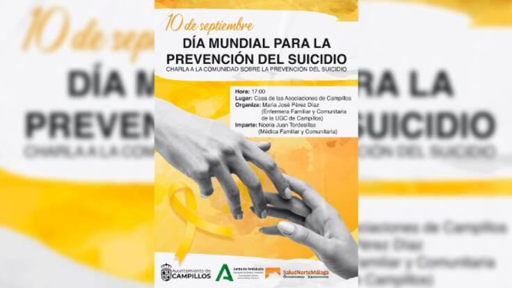 Entrevista Noelia Juan sobre la charla de prevención del suicidio en Campillos
