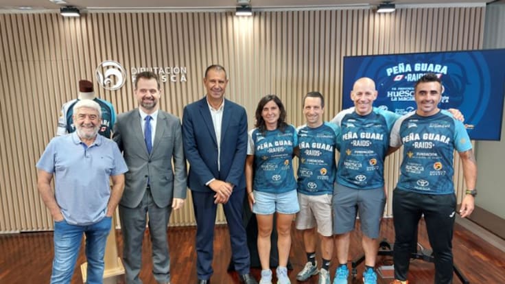 Manolo Bara presidente de Peña Guara y Jorge García director técnico de Pyrenne Raid