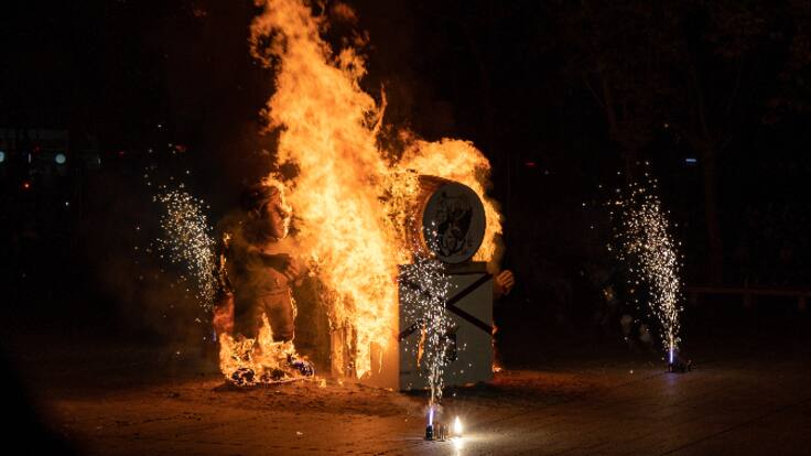 La quema de la cuba despide San Mateo esta noche con las peñas de Logroño como protagonistas (26/09/2025)