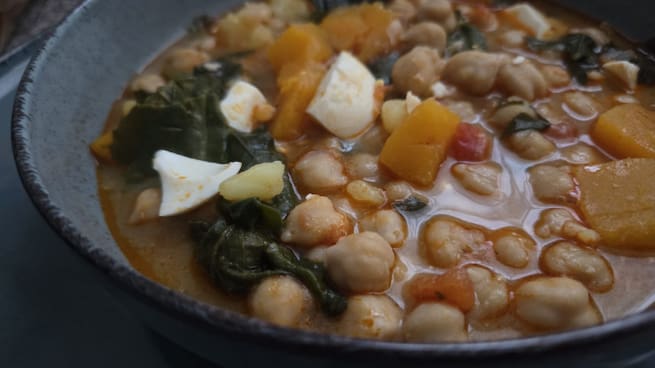 El Rebost: potatge de cigrons amb carabassa