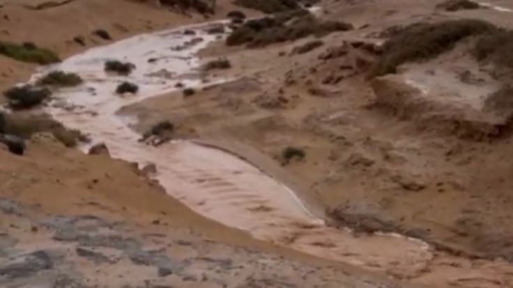 La lluvia cayó en Lanzarote... y se fue una vez más al mar llevándose tierra consigo
