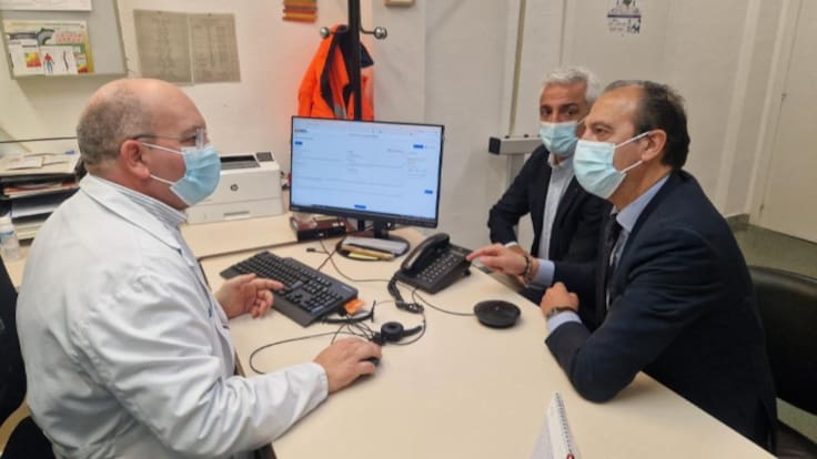 José Miguel Buñuel, médico en el centro de salud de Tauste