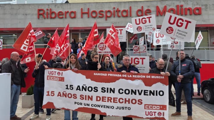 Teresa Fuentes y Paqui Sánchez sobre convenio de la sanidad privada