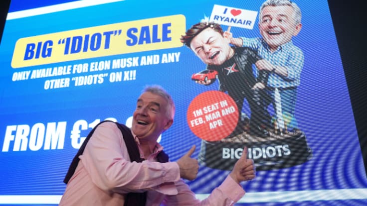 "Son como los de 'Dos tontos muy tontos'": el enganchón más surrealista entre Elon Musk y el dueño de Ryanair