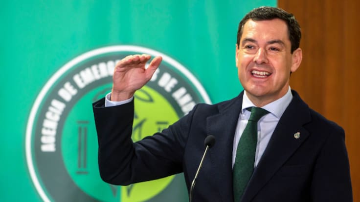 Declaraciones del presidente de la Junta de Andalucía, Juanma Moreno, sobre la situación de Jerez ante la llegada de la borrasca "Leonardo"