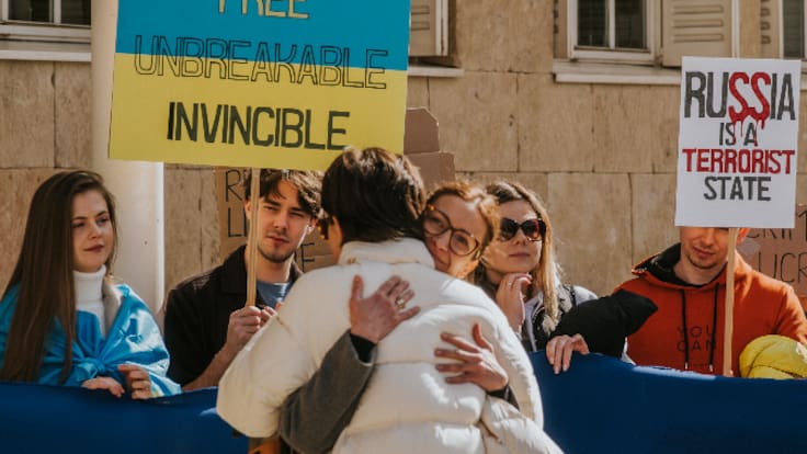 La comunidad ucraniana en La Rioja pide no olvidar a la población que sigue sufriendo en los territorios ocupados (24/02/2026)