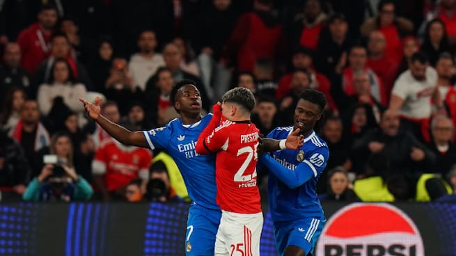 Las consecuencias del insulto de Prestianni a Vinicius: "Se teme una sanción al Benfica"