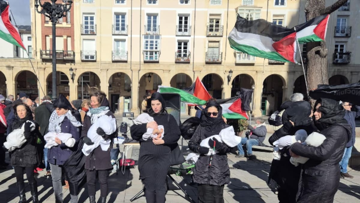 Cacerolada en Logroño en apoyo a las mujeres palestinas en la antesala del 8M (05/03/2026)