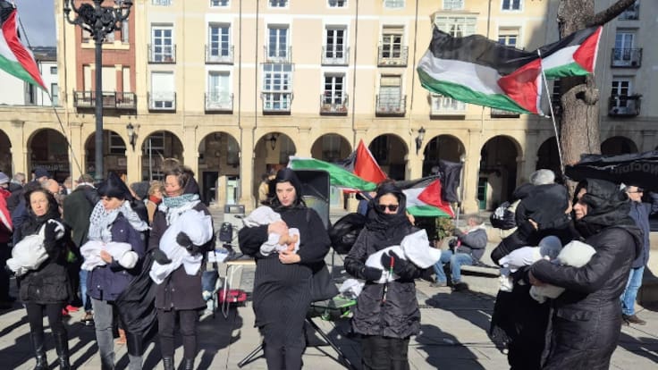 Cacerolada en Logroño en apoyo a las mujeres palestinas en la antesala del 8M (05/03/2026)