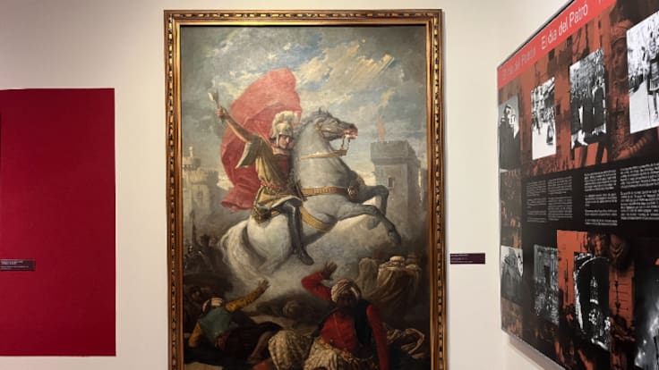 T04X18 Alcoi, avant la Festa! El quadre de 'San Jorge vencemoros' de Laporta