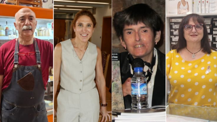Tato Abadía, Raquel Pérez, Teresa Álvarez y Rosa Grandes, insignias San Bernabé 2026