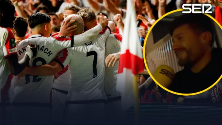 La locura de Vallecas por Europa desde el inicio de la cola kilométrica a Estrasburgo: "Es una mierda, pero estamos felices"